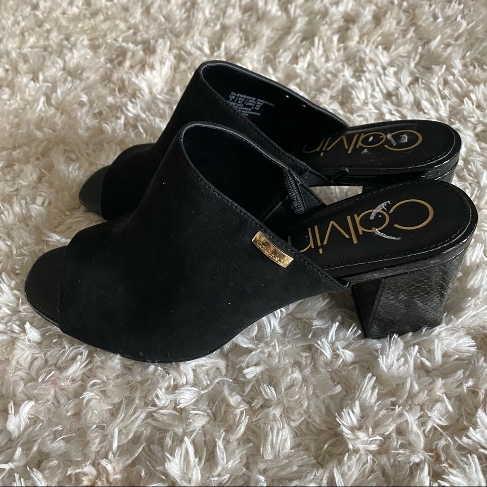 Calvin Klein Suede Mules - Picture 8 of 9